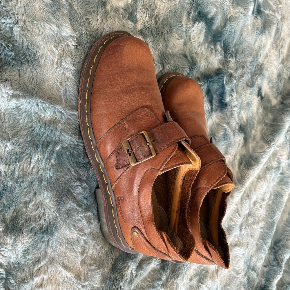 Dr Martens Brown Leather Buckle Shoes
